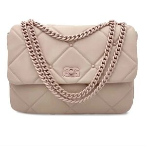 Gilda Paris Large Blush Quilted Handbag